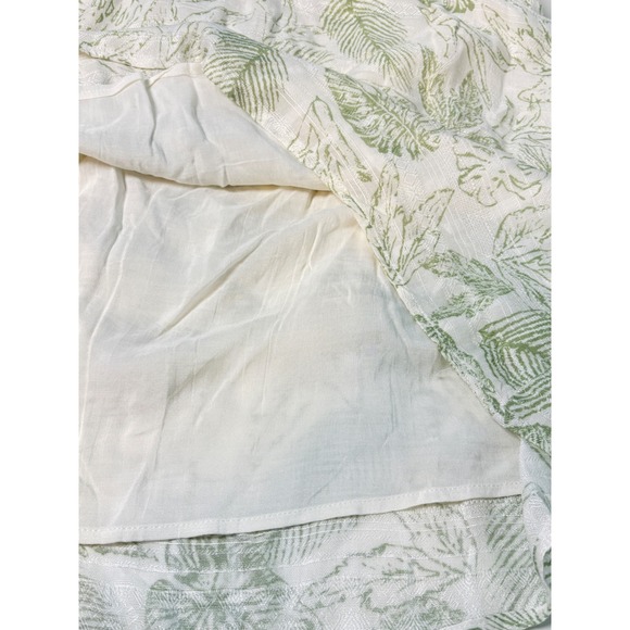 Tropical Medium Sundress Lined Palm Leaf Womens Green White ILLA  Boho Dress - Picture 3 of 12